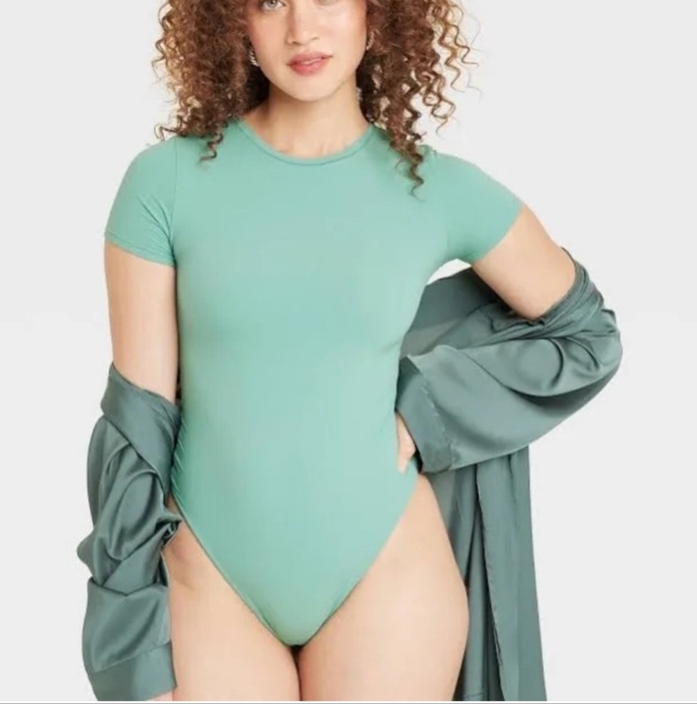 Women's 4-Way Stretch Short Sleeve Bodysuit - Auden Tidal Flow XL - Picture 3 of 16